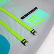 Detailed Close-Up Of The Heavy-Duty Marine Grade Materials And Construction Of The Jobe Sports Aero Tana Hybrid Sup Paddleboard