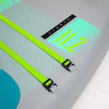 Detailed Close-Up Of The Heavy-Duty Marine Grade Materials And Construction Of The Jobe Sports Aero Tana Hybrid Sup Paddleboard