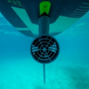 Close-Up Of The Premium Yacht Grade Features Of The Jobe Sports Flow E-Fin Electric Sup/Kayak Fin