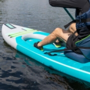 The Jobe Sports Aero Tana Hybrid Sup Paddleboard Arranged On A Superyacht Beach Club Platform